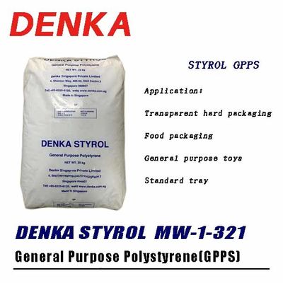 Colorless Denka Styrol GPPS Particles High Transparent Injection Moulding Granules
