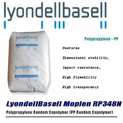 LyondellBasell Moplen RP348N Polypropylene Pellets 0.9 G/Cm3 Density