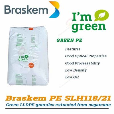 Braskem Green PE SLH118/21 LLDPE Material Bio Based Sugarcane Polyethylene Granules