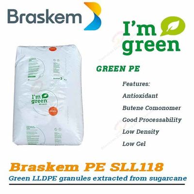 Braskem Green PE SLL118 Bio Based Sugarcane Polyethylene LLDPE Plastic Granules