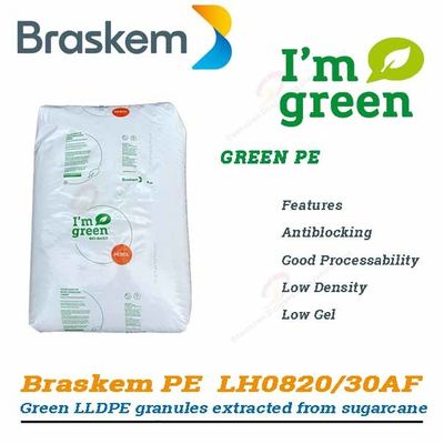 Bio Based Sugarcane LLDPE Linear Low Density Polyethylene Granules Braskem LH0820/30AF
