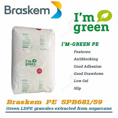 Braskem Green PE SPB681/59 Bio Based Polyethylene Granules LDPE Sugarcane Material