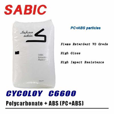 PC ABS Sabic Cycoloy C6600 Flame Retardant White And Black Granules